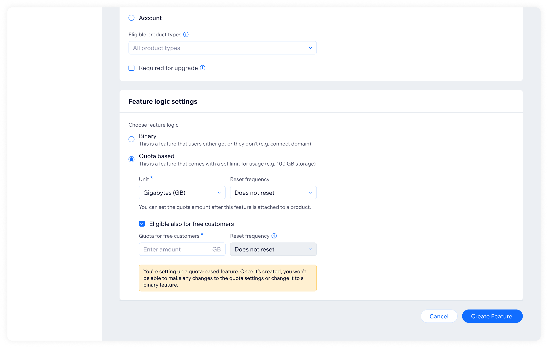 After - Create feature