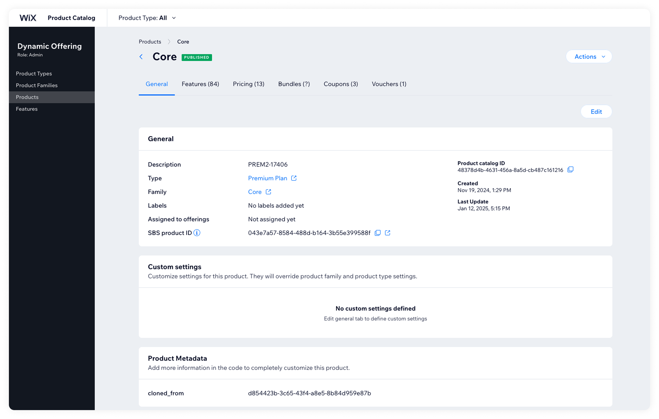 Before - Product page